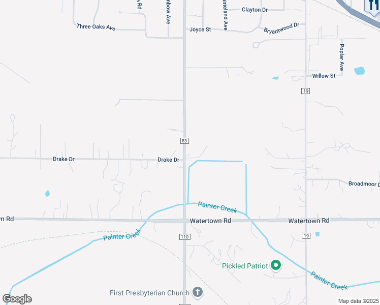 map of restaurants, bars, coffee shops, grocery stores, and more near 1020 County Road 83 in Independence
