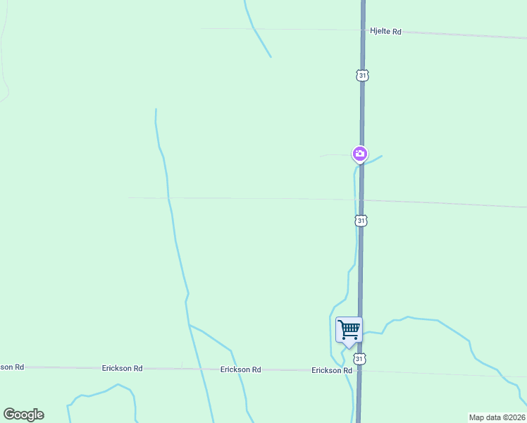 map of restaurants, bars, coffee shops, grocery stores, and more near 13199 Coleman Road in Kewadin