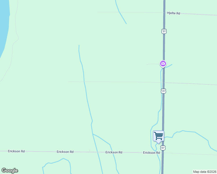 map of restaurants, bars, coffee shops, grocery stores, and more near 13295 Coleman Road in Kewadin