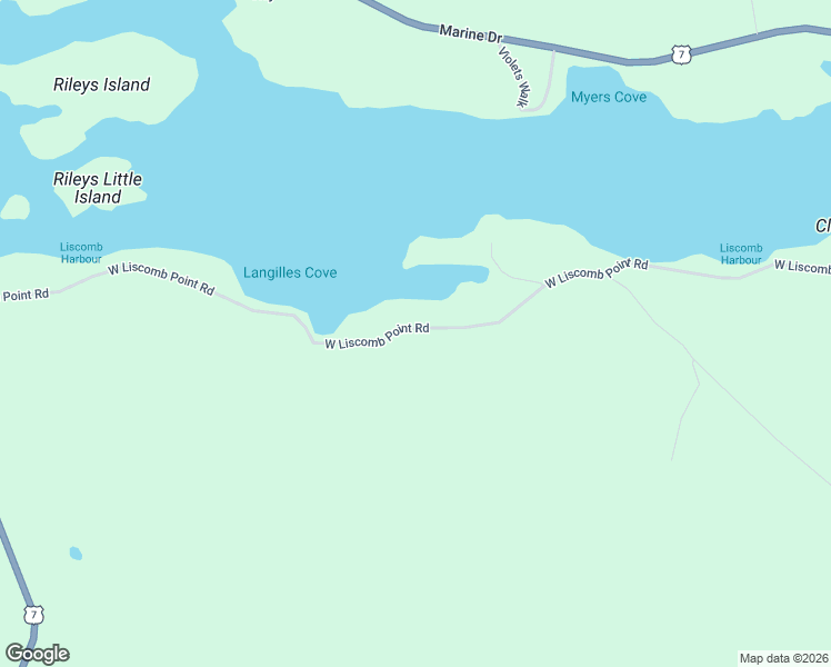 map of restaurants, bars, coffee shops, grocery stores, and more near 322 West Liscomb Point Road in Liscomb