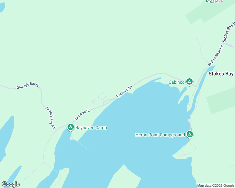 map of restaurants, bars, coffee shops, grocery stores, and more near 94 Tamarac Road in Lion's Head