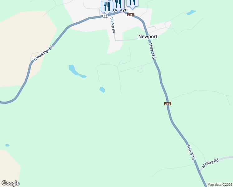 map of restaurants, bars, coffee shops, grocery stores, and more near 44 Lakewood Drive Extension in Newport