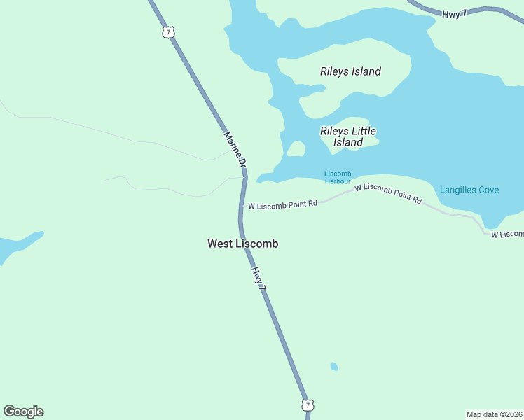map of restaurants, bars, coffee shops, grocery stores, and more near 2 West Liscomb Point Road in Marie Joseph