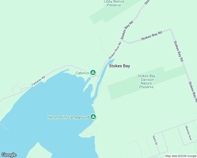 map of restaurants, bars, coffee shops, grocery stores, and more near 60 Stokes River Road in Stokes Bay