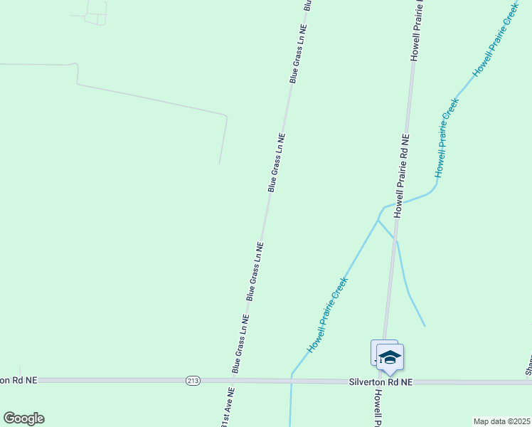map of restaurants, bars, coffee shops, grocery stores, and more near 5289 Blue Grass Lane Northeast in Silverton