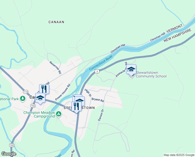 map of restaurants, bars, coffee shops, grocery stores, and more near in Stewartstown