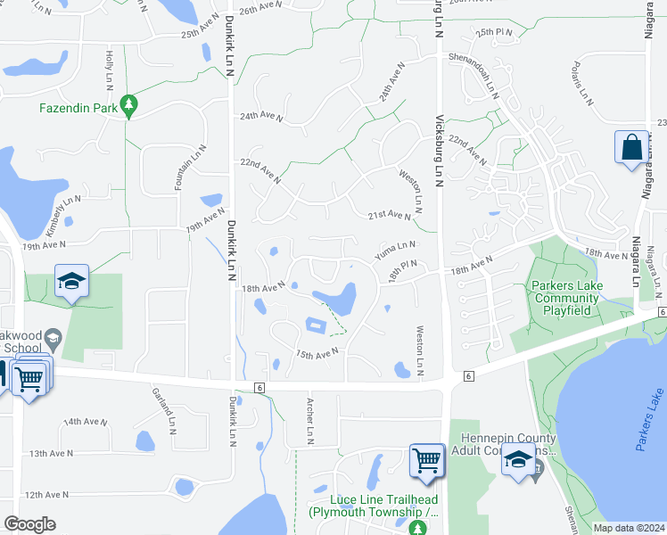 map of restaurants, bars, coffee shops, grocery stores, and more near 1708 Archer Court in Minneapolis