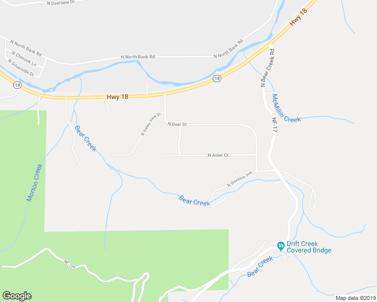 map of restaurants, bars, coffee shops, grocery stores, and more near 250 North Alder Court in Otis