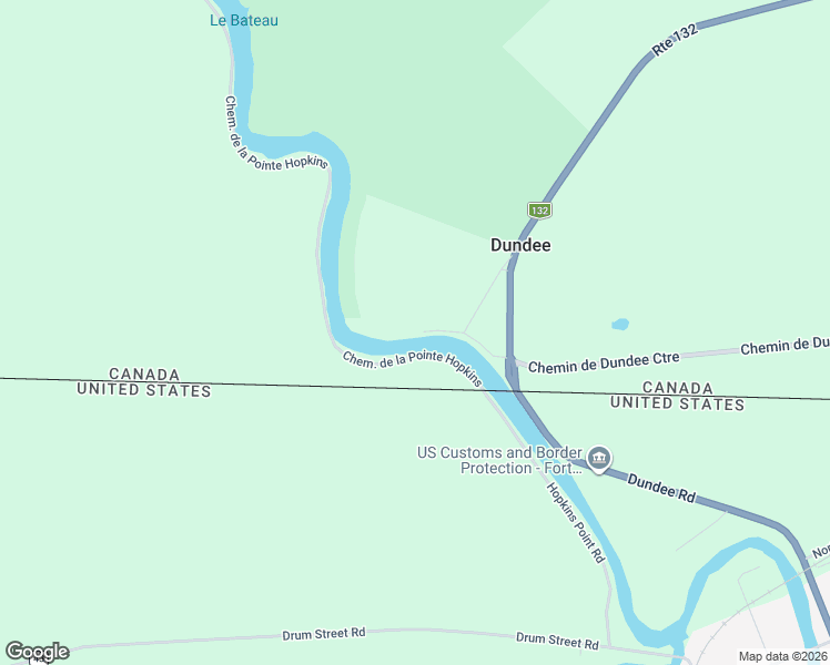 map of restaurants, bars, coffee shops, grocery stores, and more near 8790 Chemin de la Vieille-Douane in Dundee