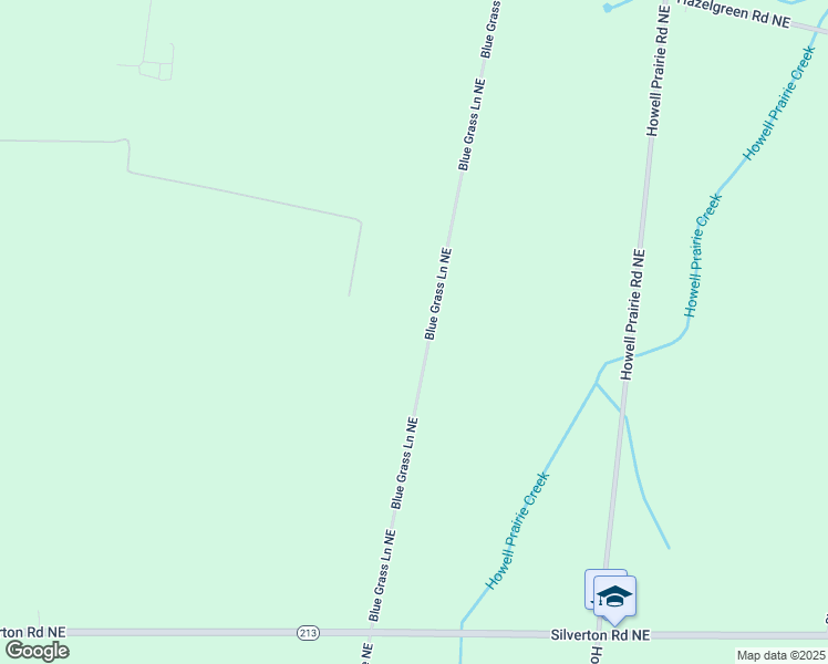 map of restaurants, bars, coffee shops, grocery stores, and more near 5289 Blue Grass Lane Northeast in Silverton
