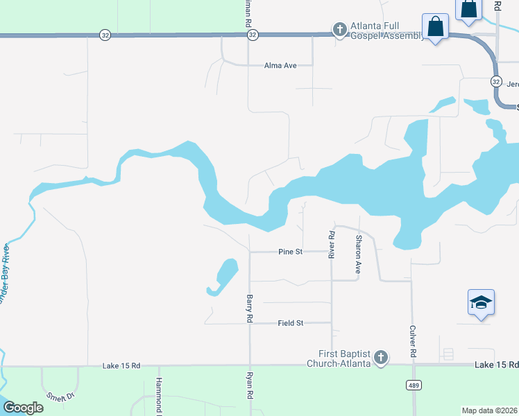 map of restaurants, bars, coffee shops, grocery stores, and more near 11015 McArthur Road in Atlanta