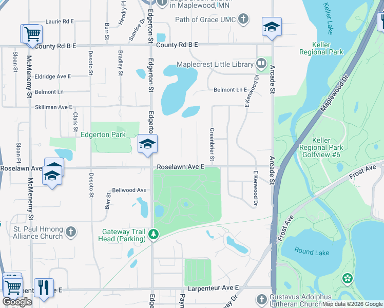 map of restaurants, bars, coffee shops, grocery stores, and more near 1944 Payne Avenue in Saint Paul