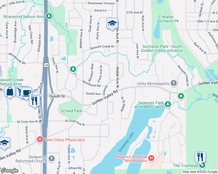 map of restaurants, bars, coffee shops, grocery stores, and more near 2018 Ordway in Minneapolis