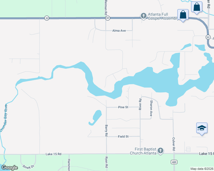 map of restaurants, bars, coffee shops, grocery stores, and more near 11015 McArthur Road in Atlanta