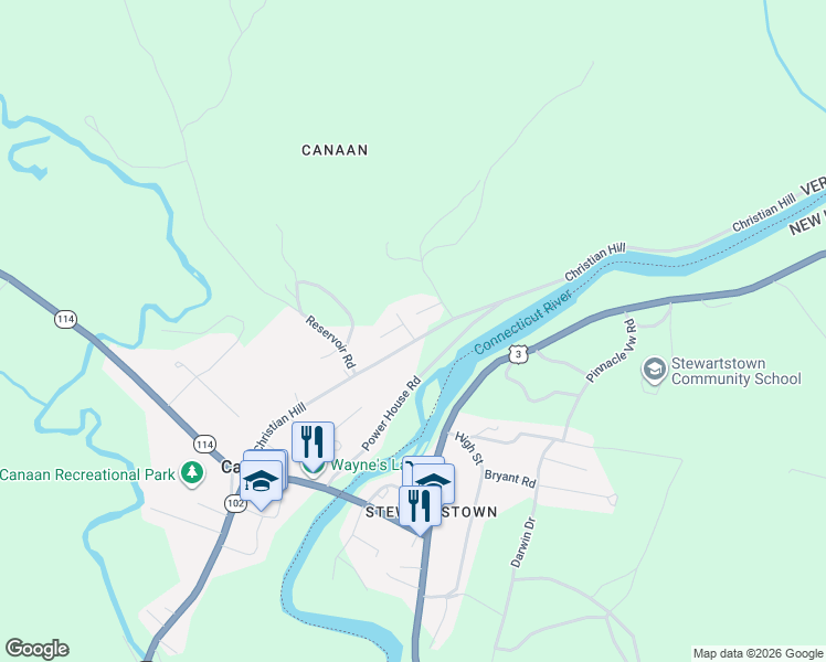 map of restaurants, bars, coffee shops, grocery stores, and more near 20 Holmes St in Canaan
