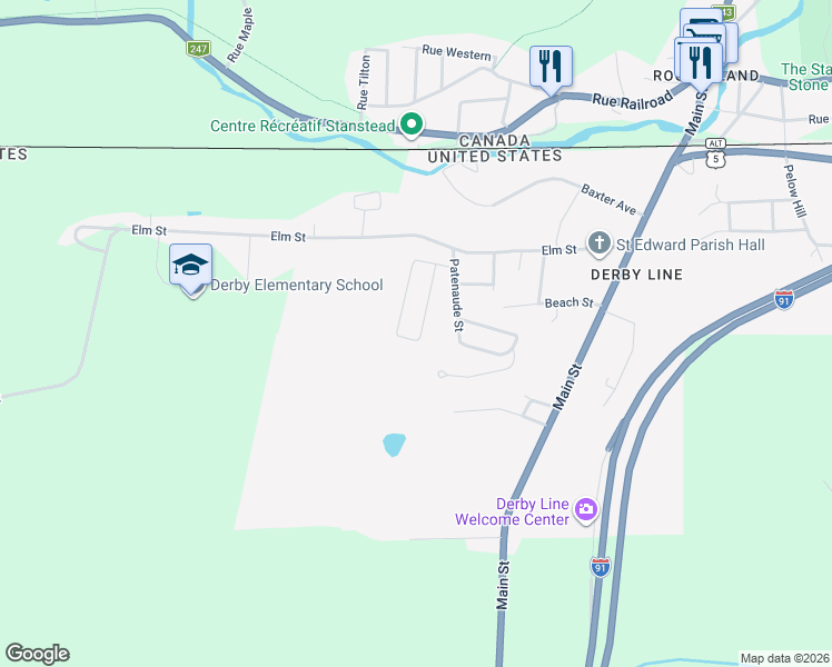 map of restaurants, bars, coffee shops, grocery stores, and more near 189 Dashner Drive in Derby