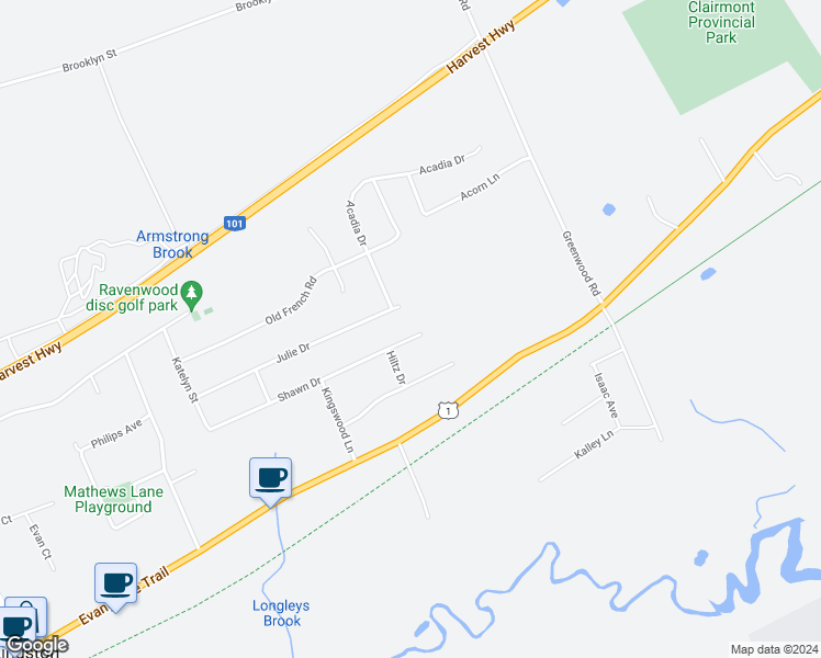 map of restaurants, bars, coffee shops, grocery stores, and more near 973 Shawn Drive in Kingston