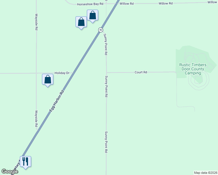 map of restaurants, bars, coffee shops, grocery stores, and more near 6820 Sunny Point Rd in Egg Harbor