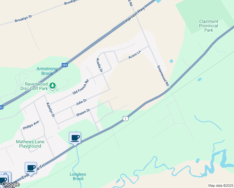 map of restaurants, bars, coffee shops, grocery stores, and more near 977 Shawn Drive in Kingston
