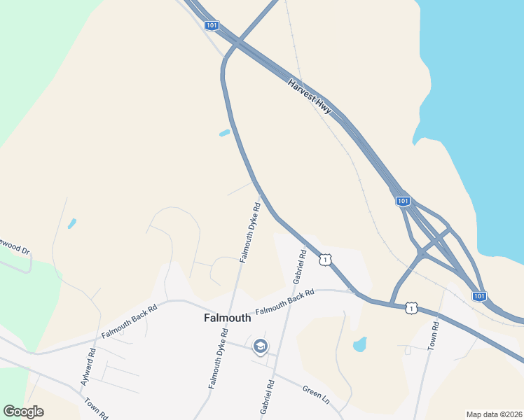 map of restaurants, bars, coffee shops, grocery stores, and more near 15 Falmouth Dyke Road in Falmouth