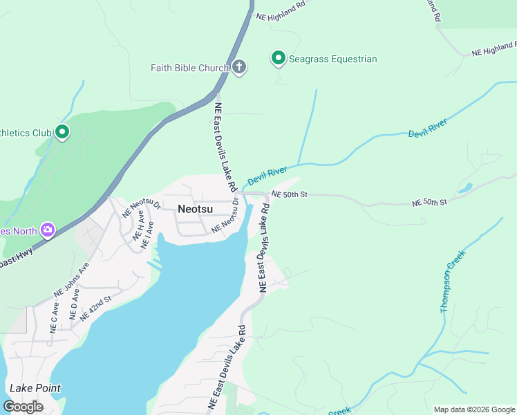 map of restaurants, bars, coffee shops, grocery stores, and more near NE 50th St in Lincoln