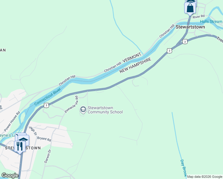 map of restaurants, bars, coffee shops, grocery stores, and more near 4 Perry Road in Stewartstown