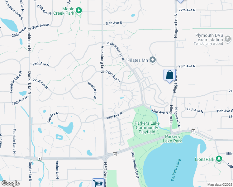 map of restaurants, bars, coffee shops, grocery stores, and more near 2145 Shenandoah Court in Minneapolis