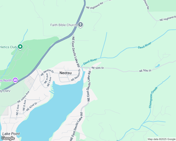 map of restaurants, bars, coffee shops, grocery stores, and more near 5710 Northeast 50th Street in Otis