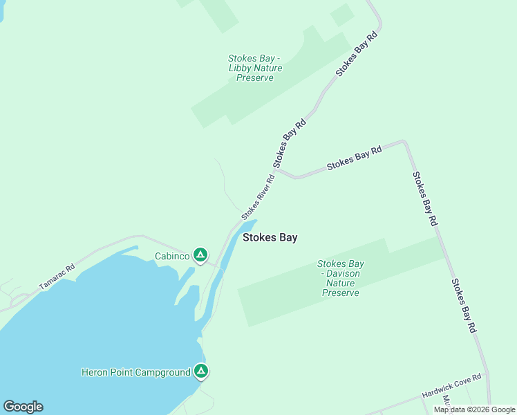 map of restaurants, bars, coffee shops, grocery stores, and more near 21 Stokes River Road in Lion's Head