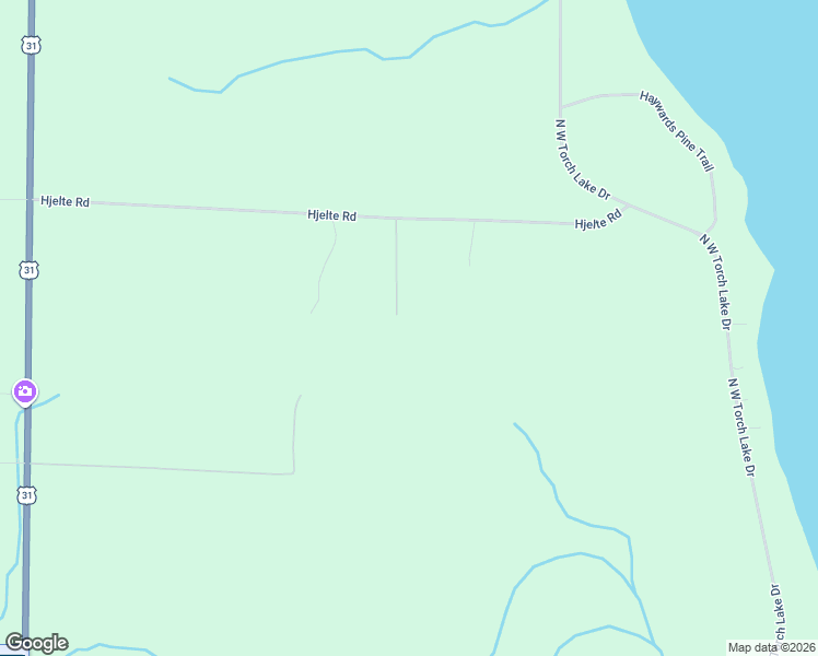 map of restaurants, bars, coffee shops, grocery stores, and more near 2045 Hillside Lane in Kewadin