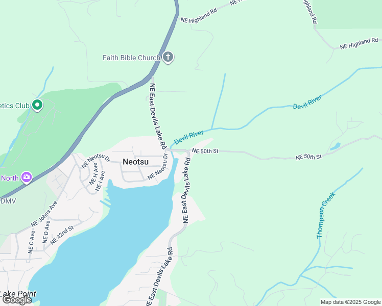 map of restaurants, bars, coffee shops, grocery stores, and more near 5710 Northeast 50th Street in Otis