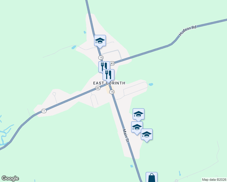 map of restaurants, bars, coffee shops, grocery stores, and more near in Corinth