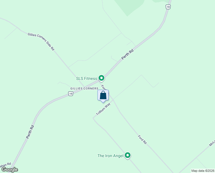 map of restaurants, bars, coffee shops, grocery stores, and more near 1262 Ford Road in Perth