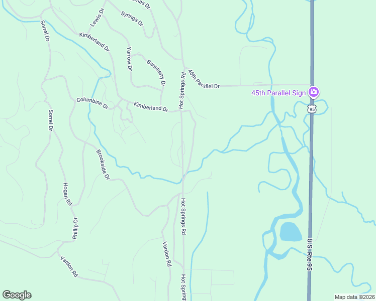 map of restaurants, bars, coffee shops, grocery stores, and more near 3850 Hot Springs Road in New Meadows
