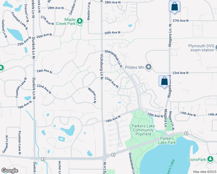 map of restaurants, bars, coffee shops, grocery stores, and more near 15855 22nd Avenue North in Minneapolis