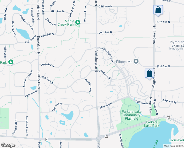 map of restaurants, bars, coffee shops, grocery stores, and more near 16020 22nd Avenue North in Minneapolis