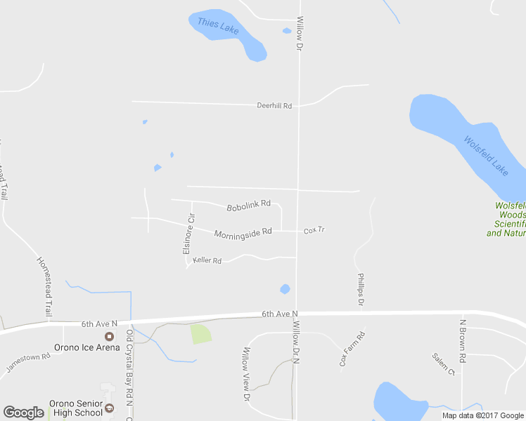 map of restaurants, bars, coffee shops, grocery stores, and more near 2495 Bobolink Road in Long Lake