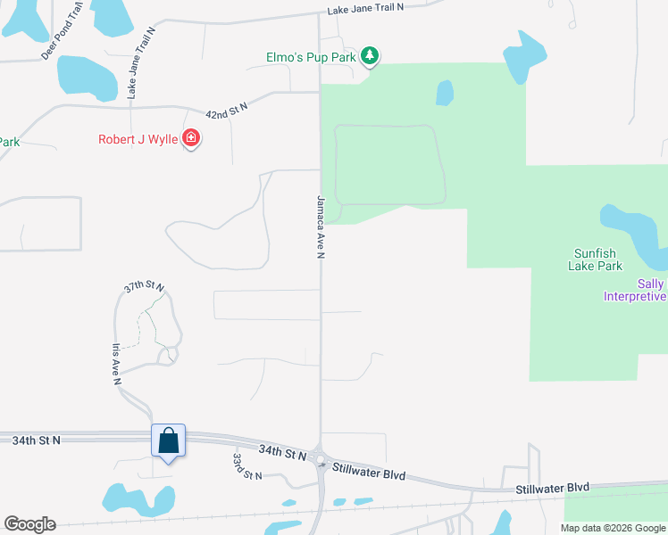 map of restaurants, bars, coffee shops, grocery stores, and more near 3759 Jamaca Avenue North in Lake Elmo