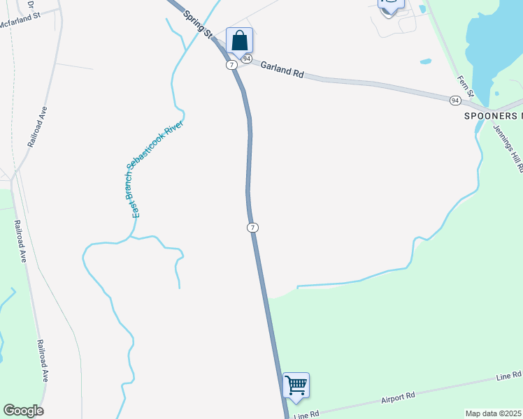 map of restaurants, bars, coffee shops, grocery stores, and more near 300 Corinna Road in Dexter