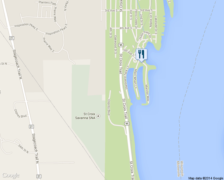 map of restaurants, bars, coffee shops, grocery stores, and more near 915 Osprey Boulevard in Bayport