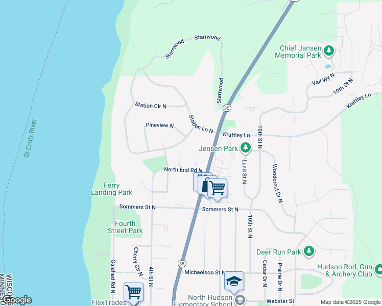 map of restaurants, bars, coffee shops, grocery stores, and more near 755 Sandhill Point Road in Hudson