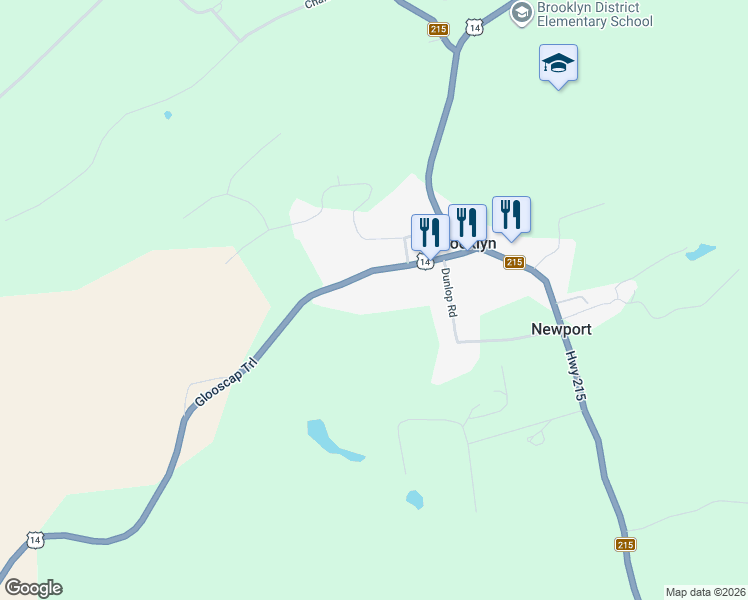 map of restaurants, bars, coffee shops, grocery stores, and more near 7752 Nova Scotia Trunk 14 in Newport