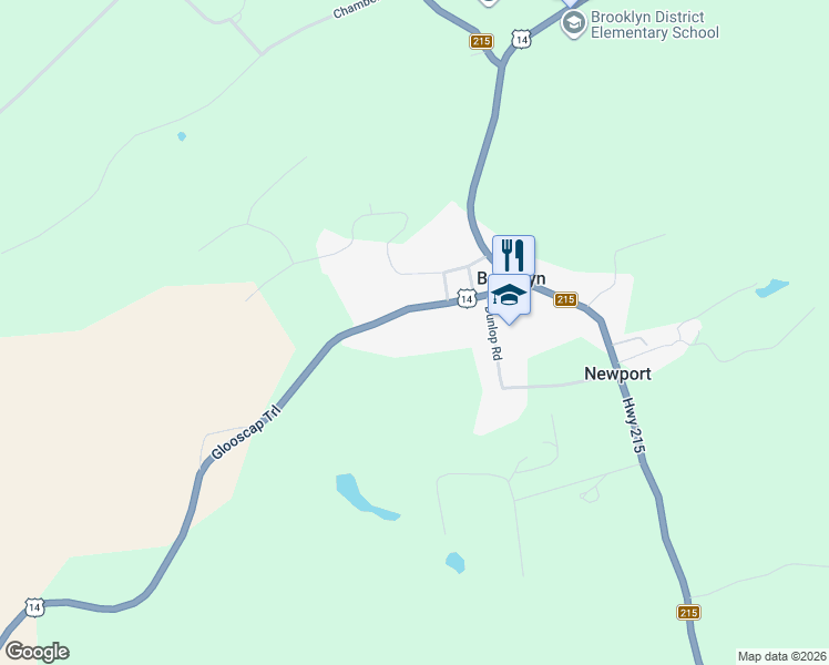 map of restaurants, bars, coffee shops, grocery stores, and more near 7752 Nova Scotia Trunk 14 in Newport
