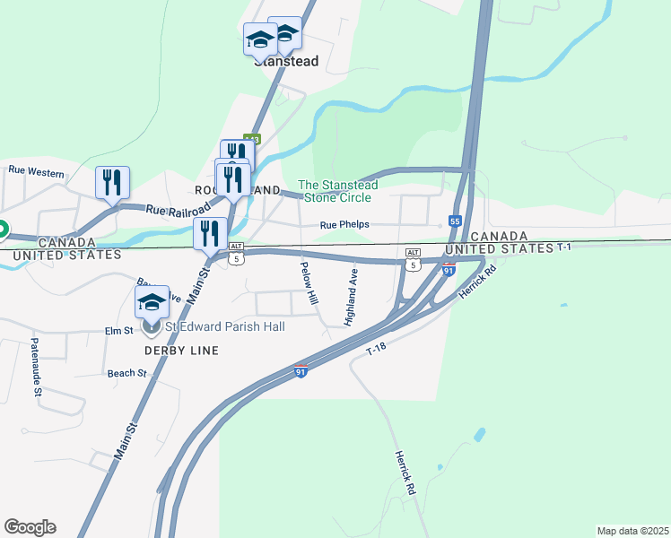map of restaurants, bars, coffee shops, grocery stores, and more near 61 Pelow Hill in Derby