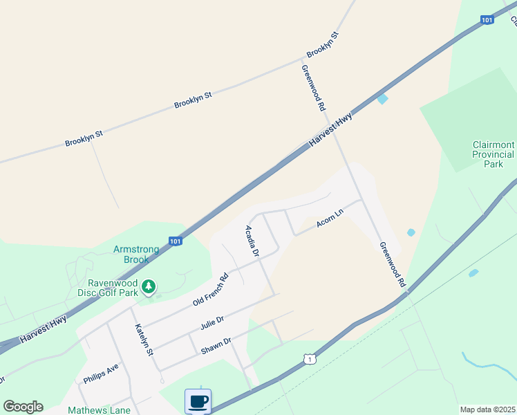 map of restaurants, bars, coffee shops, grocery stores, and more near 1823 Acadia Drive in Kingston