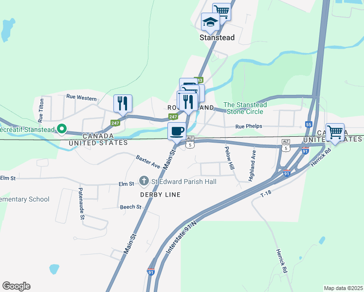 map of restaurants, bars, coffee shops, grocery stores, and more near 22 Caswell Avenue in Derby