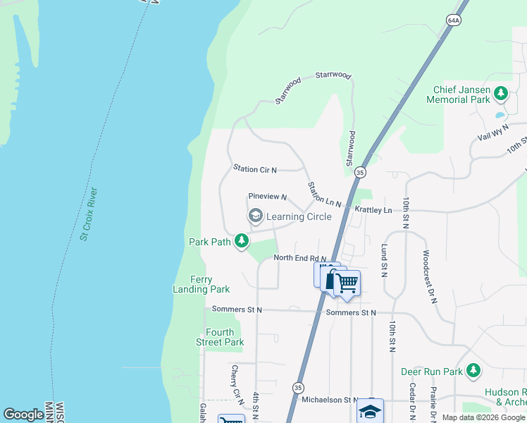 map of restaurants, bars, coffee shops, grocery stores, and more near 395 Pineview North in Hudson