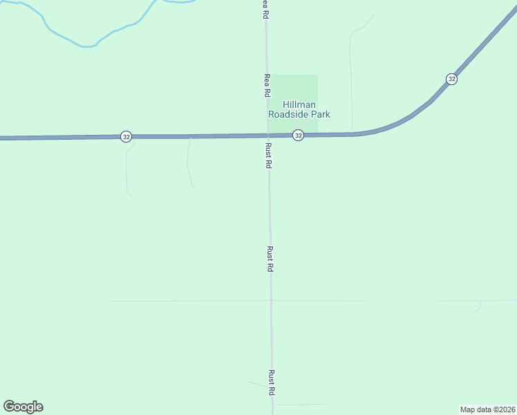 map of restaurants, bars, coffee shops, grocery stores, and more near Rust Road in Hillman