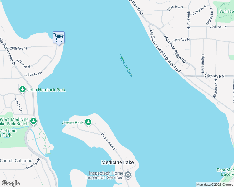 map of restaurants, bars, coffee shops, grocery stores, and more near 1410 Larch Lane North in Plymouth