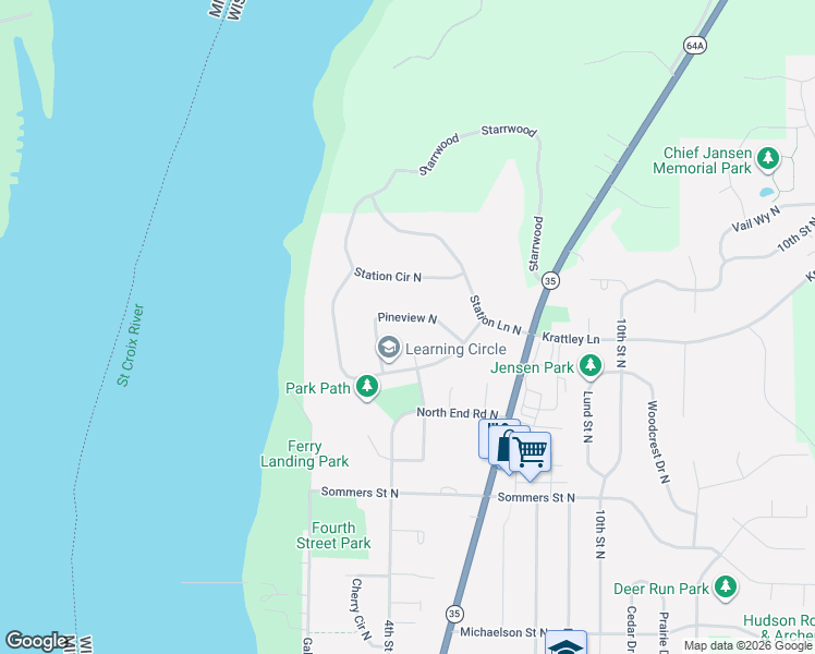 map of restaurants, bars, coffee shops, grocery stores, and more near 395 Pineview North in Hudson